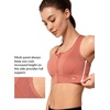 image:imageYvette High Impact Zip Front Sports Bra for WomenRose Red