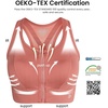 image:imageYvette High Impact Zip Front Sports Bra for WomenRose Red