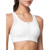 image:imageYvette High Impact Zip Front Sports Bra for WomenWhite