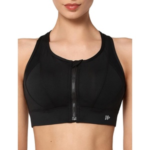 image:imageYvette High Impact Zip Front Sports Bra for WomenBlack