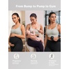 image:imageYvette Nursing Sports Bras for Breastfeeding AdjustableLight Grey