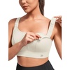 image:imageYvette Nursing Sports Bras for Breastfeeding AdjustableOffwhite