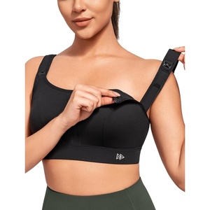 image:imageYvette Nursing Sports Bras for Breastfeeding AdjustableNaked Black